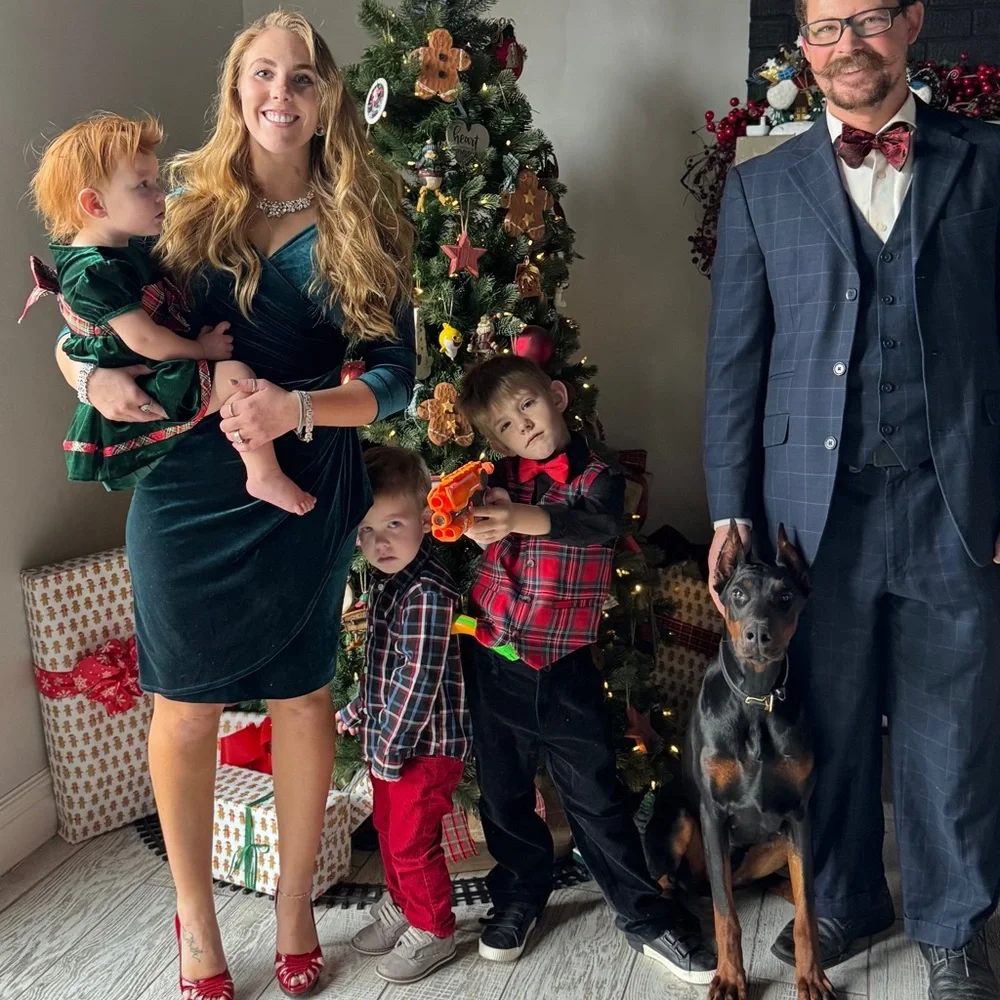 Betsey Johnson Dark Teal Velvet Midi Dress - Picture 2 of 6